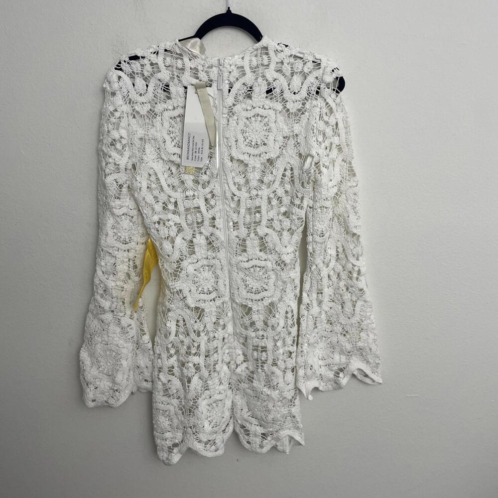 BRONX AND BANCO Marley Crochet Mini Dress WHITE SIZE S NWT $650MSRP - Picture 10 of 10